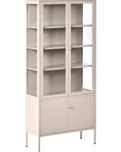 Clearance Witryna ze szklaną gablotą OXTED Metal 80 cm Wszystko Do Przechowywania W Kuchni|Wszystko Do Przechowywania