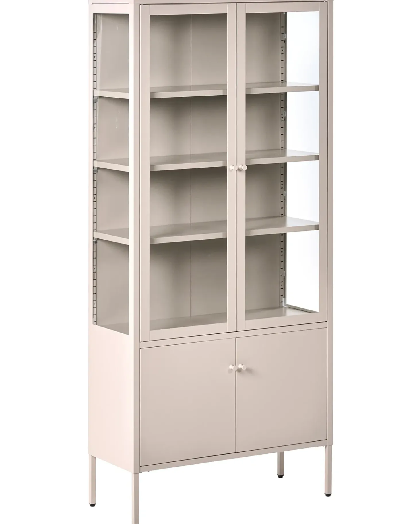 Clearance Witryna ze szklaną gablotą OXTED Metal 80 cm Wszystko Do Przechowywania W Kuchni|Wszystko Do Przechowywania