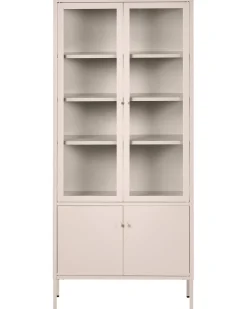Clearance Witryna ze szklaną gablotą OXTED Metal 80 cm Wszystko Do Przechowywania W Kuchni|Wszystko Do Przechowywania