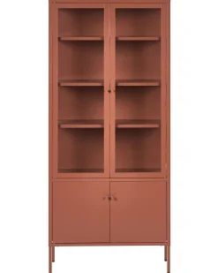 Online Witryna ze szklaną gablotą OXTED Metal 80 cm Złoty brąz Wszystko Do Przechowywania W Kuchni|Wszystko Do Przechowywania