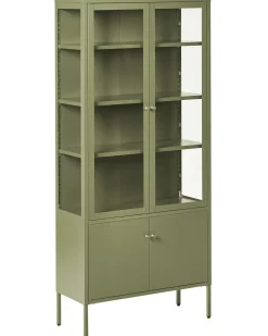 New Witryna ze szklaną gablotą OXTED Metal 80 cm Wszystko Do Przechowywania W Kuchni|Wszystko Do Przechowywania