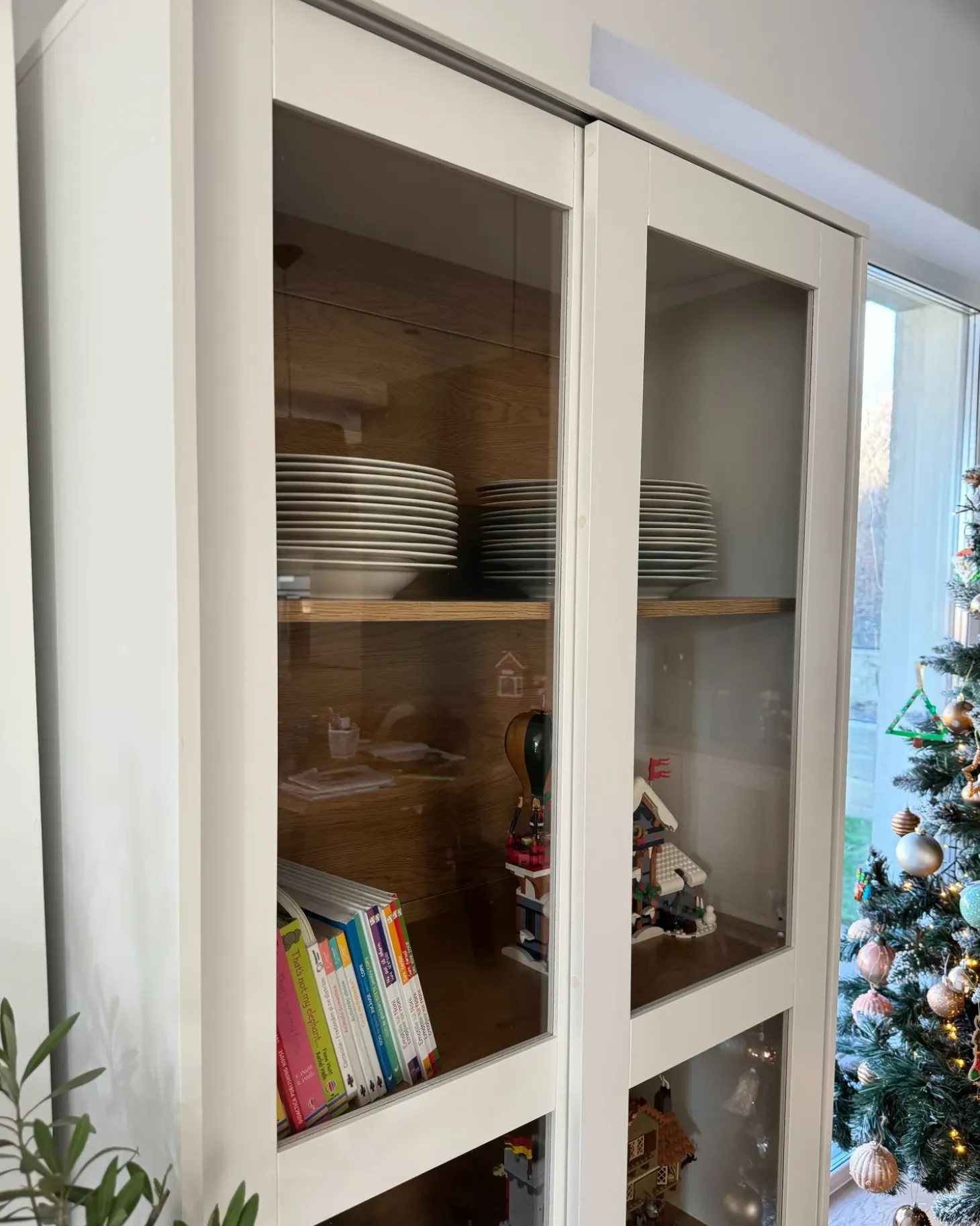 Clearance Witryna ze szklaną gablotą RUMSON 80 cm Wszystko Do Przechowywania W Kuchni|Wszystko Do Przechowywania