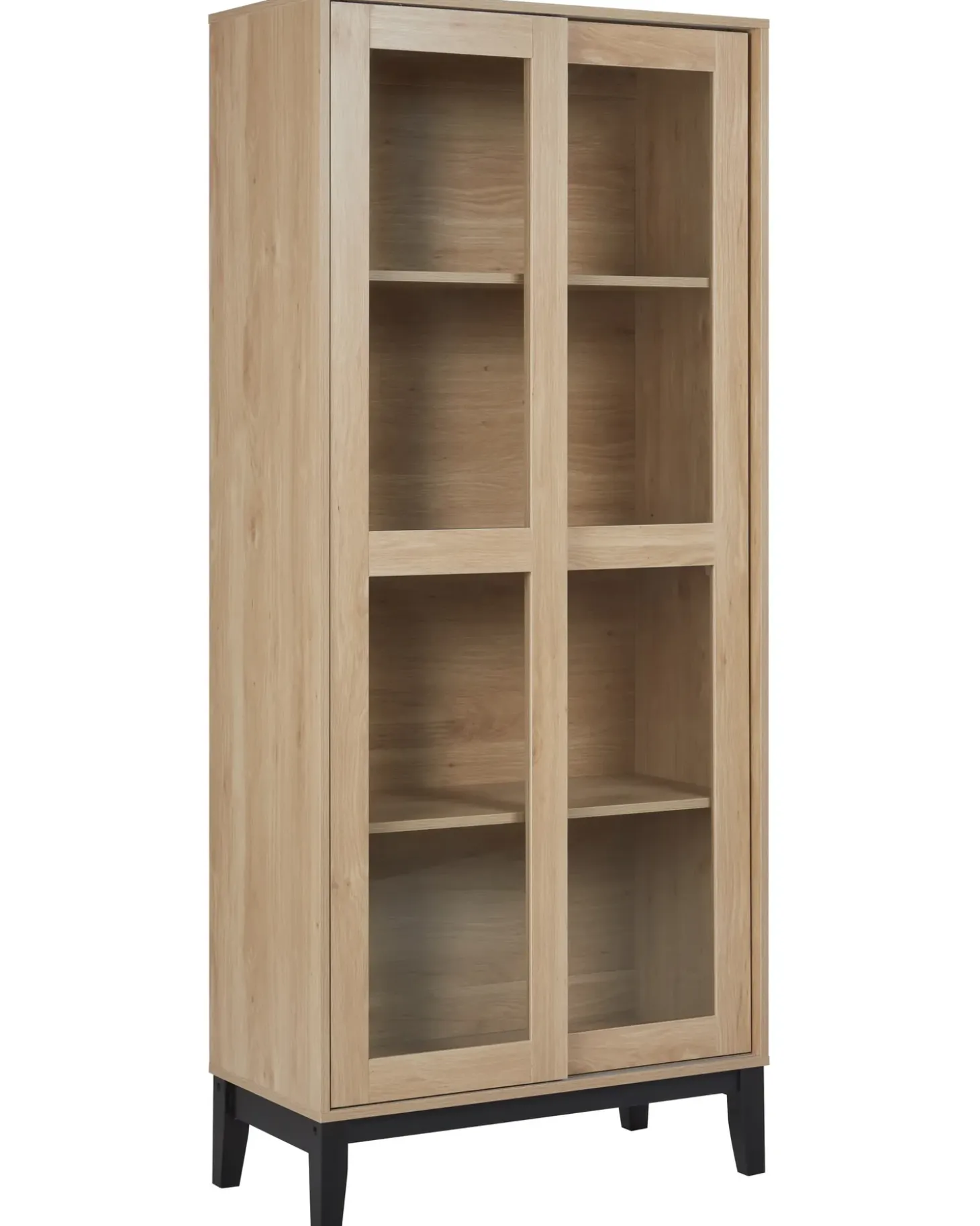 Discount Witryna ze szklaną gablotą RUMSON 80 cm Jasno Wszystko Do Przechowywania W Kuchni|Wszystko Do Przechowywania