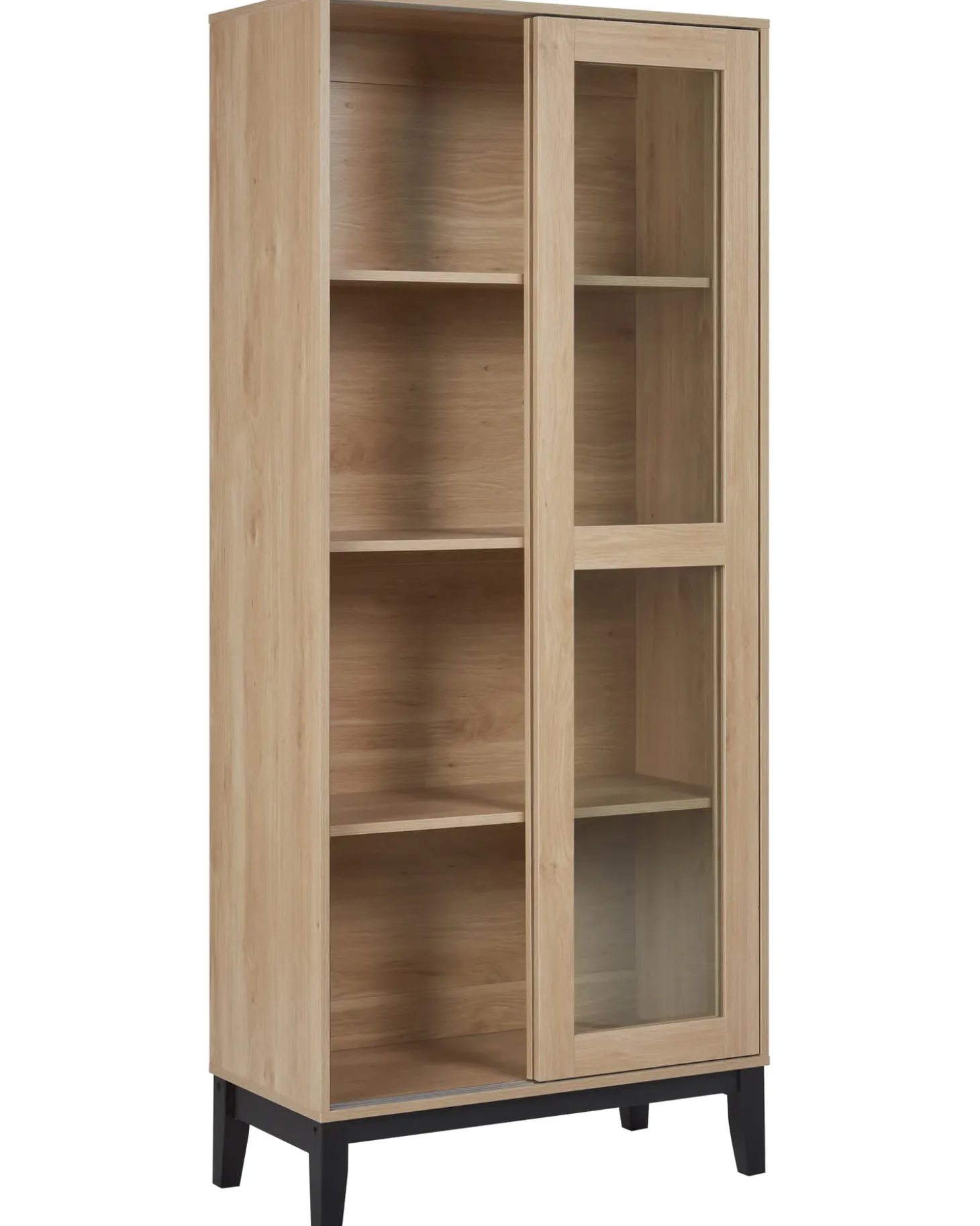 Discount Witryna ze szklaną gablotą RUMSON 80 cm Jasno Wszystko Do Przechowywania W Kuchni|Wszystko Do Przechowywania