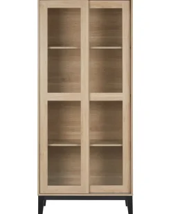 Discount Witryna ze szklaną gablotą RUMSON 80 cm Jasno Wszystko Do Przechowywania W Kuchni|Wszystko Do Przechowywania