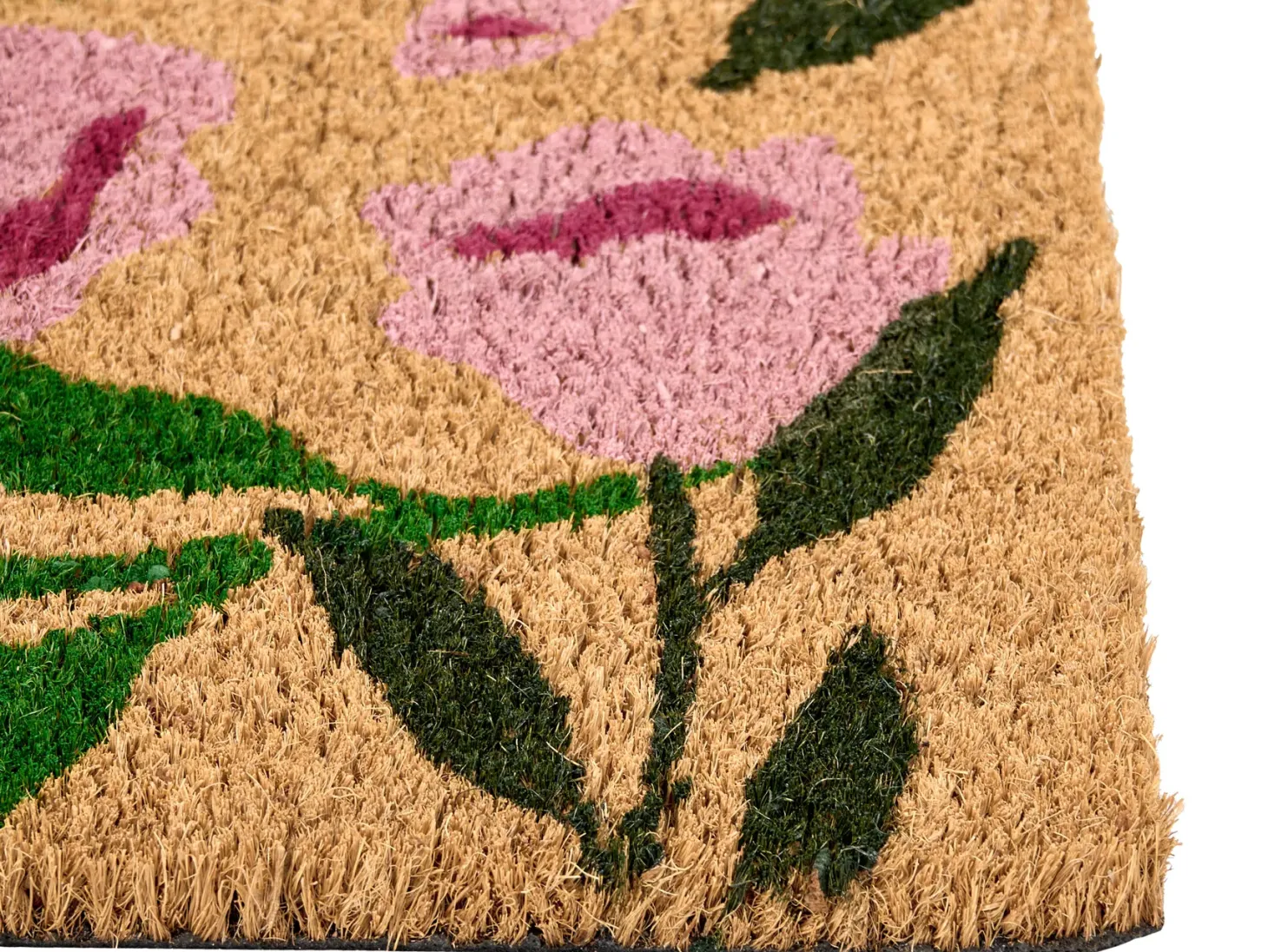 Wycieraczka MANGUAO Naturalny 60 x 90 cm Kwiat Włókno kokosowe