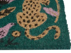 Wycieraczka NAKNEK Kolorowy 50 x 80 cm Kot Ptak Kwiat Włókno kokosowe