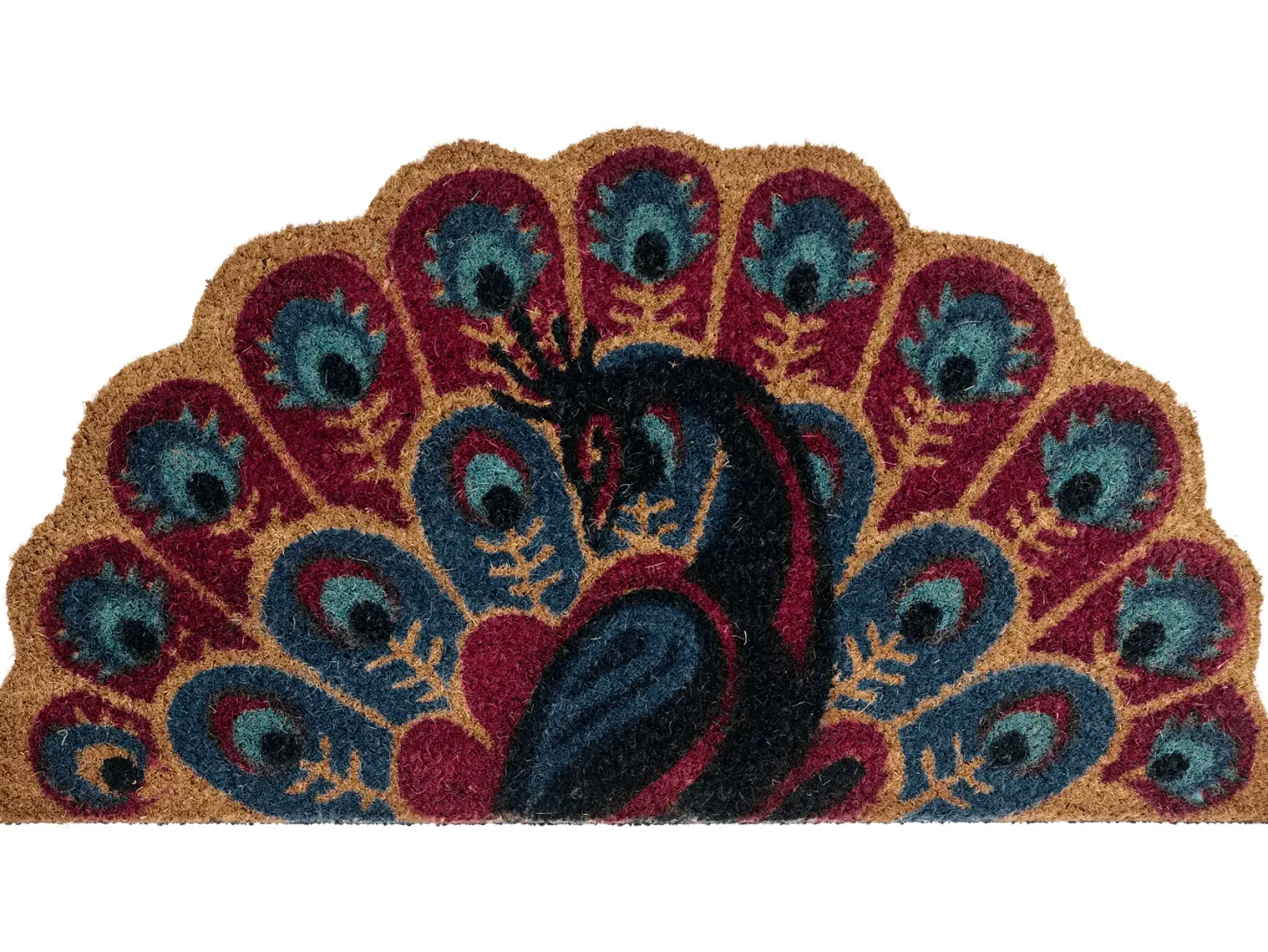 Wycieraczka NULATO Kolorowy 45 x 75 cm Paw Włókno kokosowe