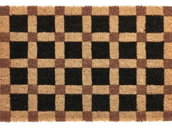 Wycieraczka VILLASIS Beżowy/ czarny 60 x 90 cm Włókno kokosowe