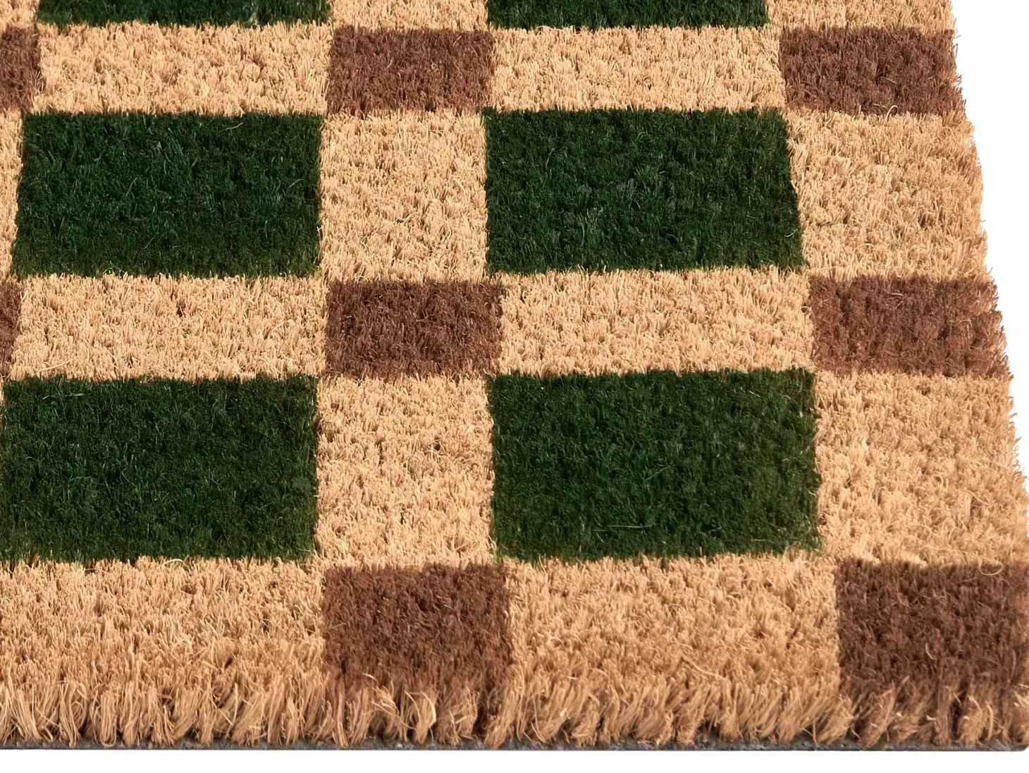 Wycieraczka VILLASIS Beżowy/ zielony 60 x 90 cm Włókno kokosowe