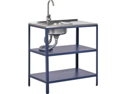 Wyspa kuchenna ogrodowa ze zlewem VILAMA Niebieski