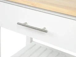 Clearance Wózek kuchenny HIUMA Drewno Biały Wszystko Do Przechowywania W Kuchni|Wózki Kuchenne