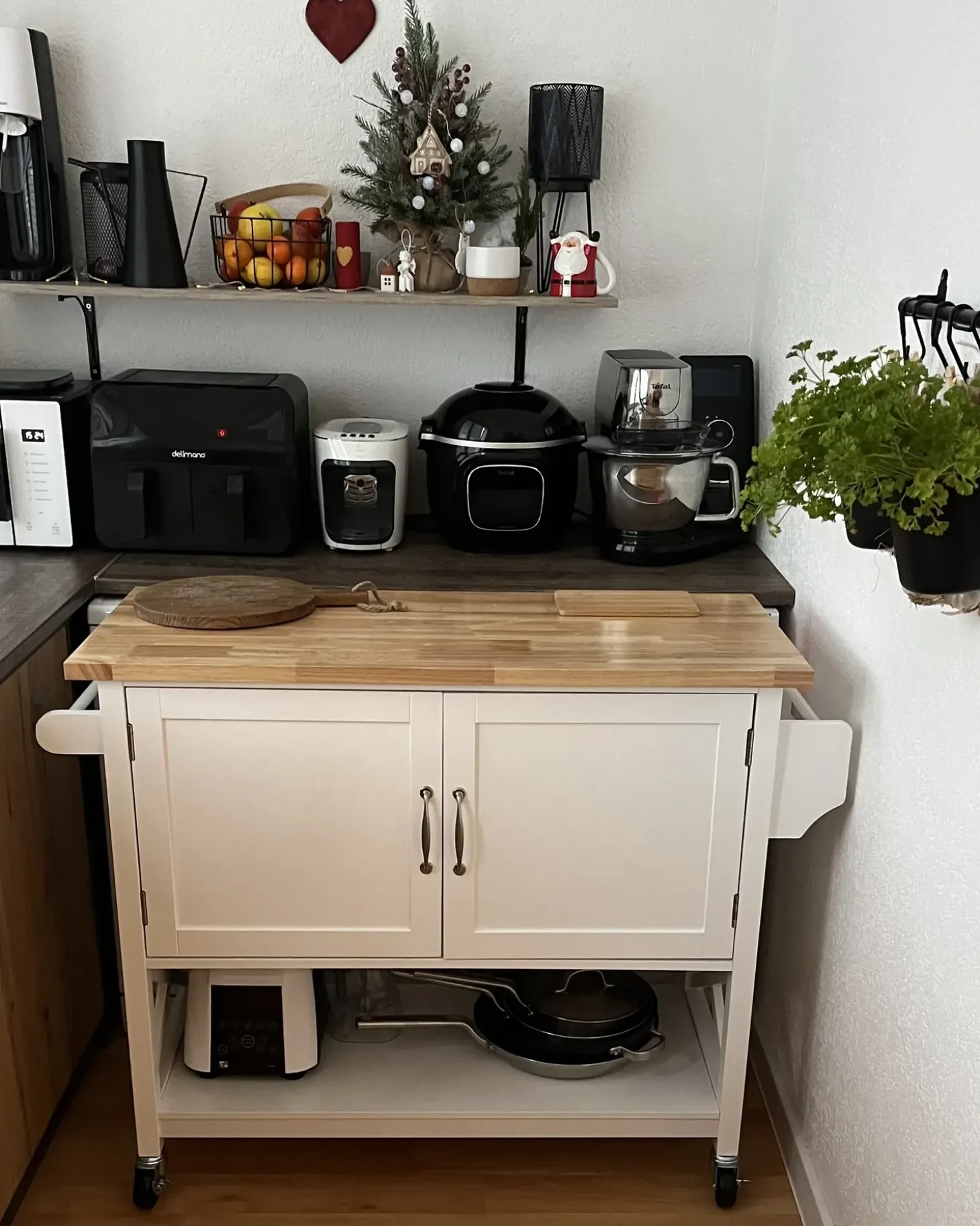 Clearance Wózek kuchenny MELE Biały Wszystko Do Przechowywania W Kuchni|Wózki Kuchenne