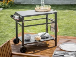 Wózek kuchenny ogrodowy STALETTI Czarny Metal