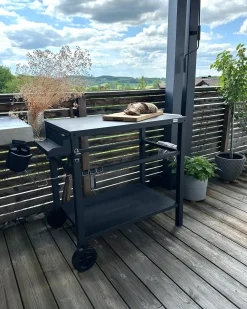 Wózek kuchenny ogrodowy STALETTI Czarny Metal