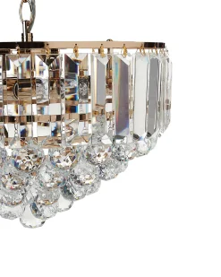 Żyrandol ACHEIRO S Kryształ Złoty