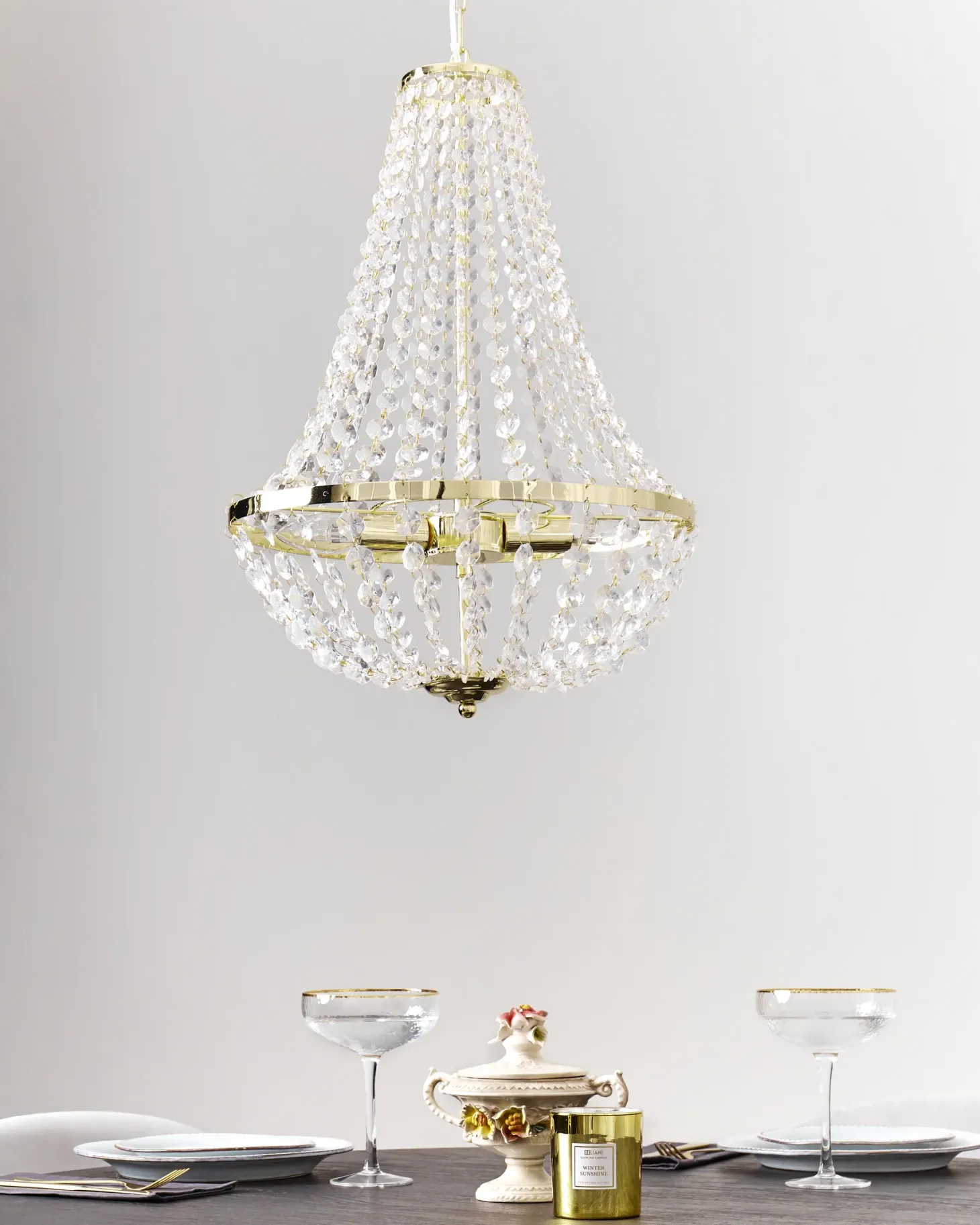 Żyrandol DIAMANTE Metal Złoty