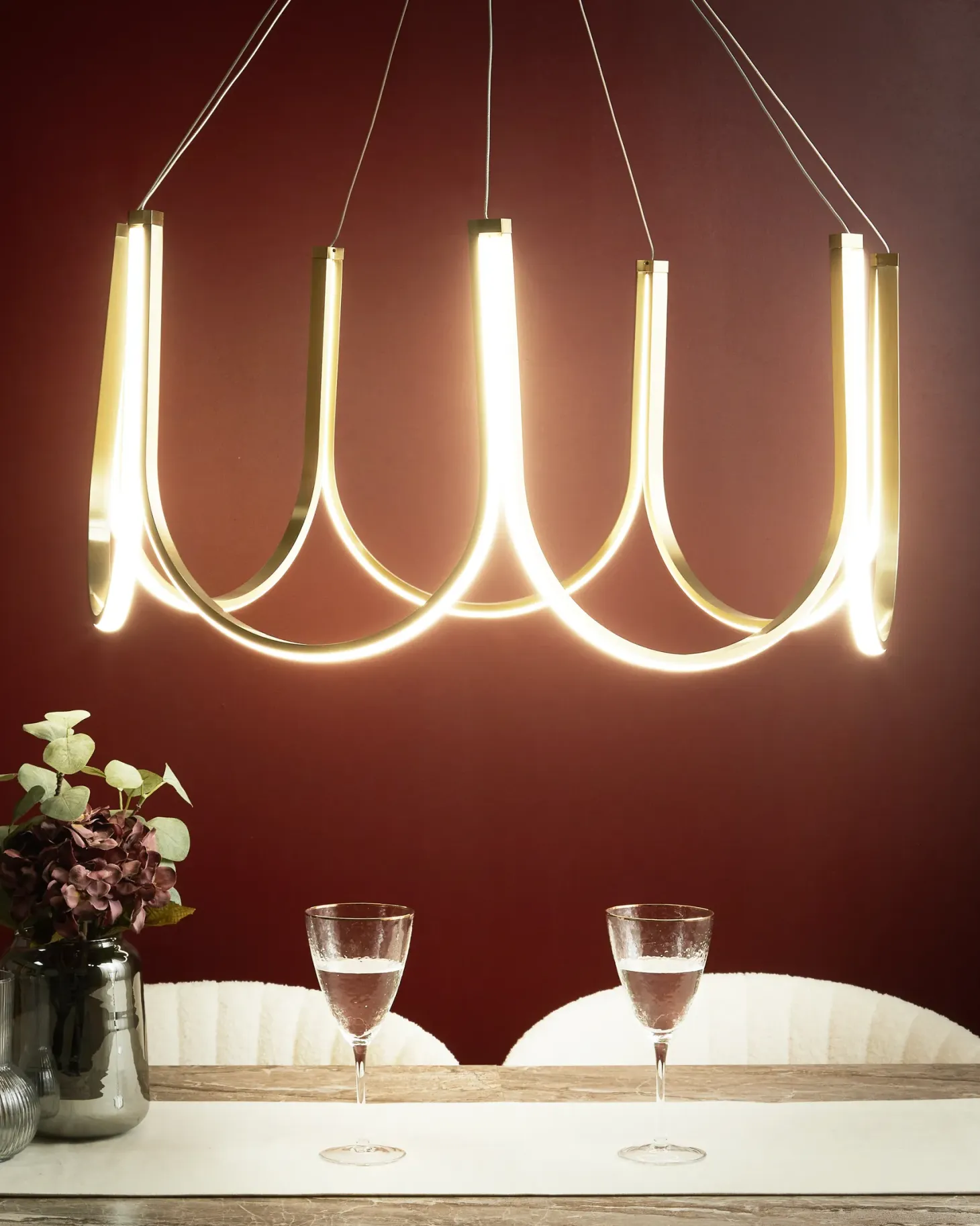 Żyrandol LED PERQUENO Metal Złoty