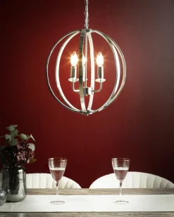Żyrandol TENOIRO Metal Srebrny