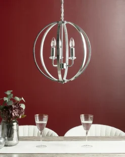 Żyrandol TENOIRO Metal Srebrny