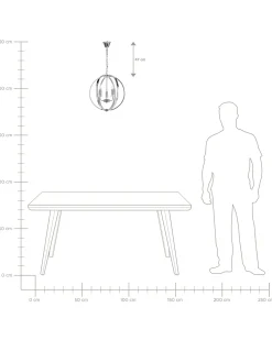Żyrandol TENOIRO Metal Srebrny