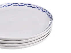 Zastawa stołowa 12-częściowa AMCHUR Porcelana Biały/ niebieski
