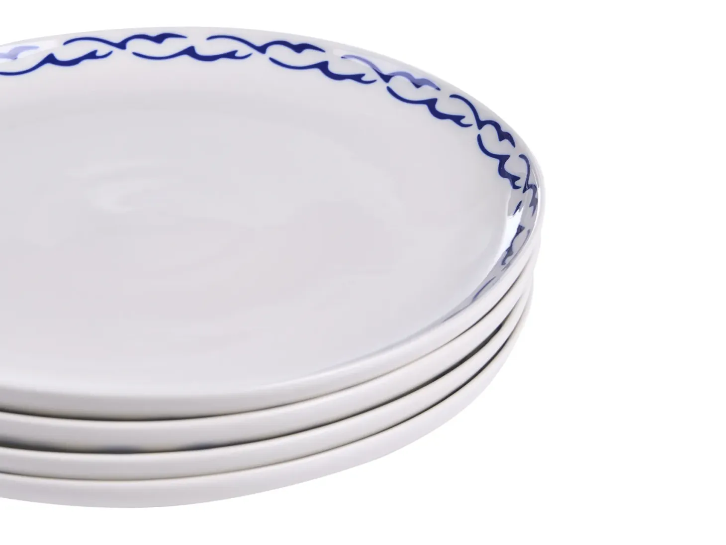 Zastawa stołowa 24-częściowa AMCHUR Porcelana Biały/ niebieski