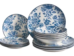 Zastawa stołowa 12-częściowa BASIL Porcelana Niebieski