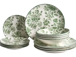 Zastawa stołowa 12-częściowa BASIL Porcelana Zielony