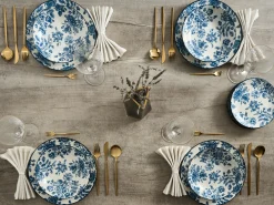 Zastawa stołowa 24-częściowa BASIL Porcelana Niebieski