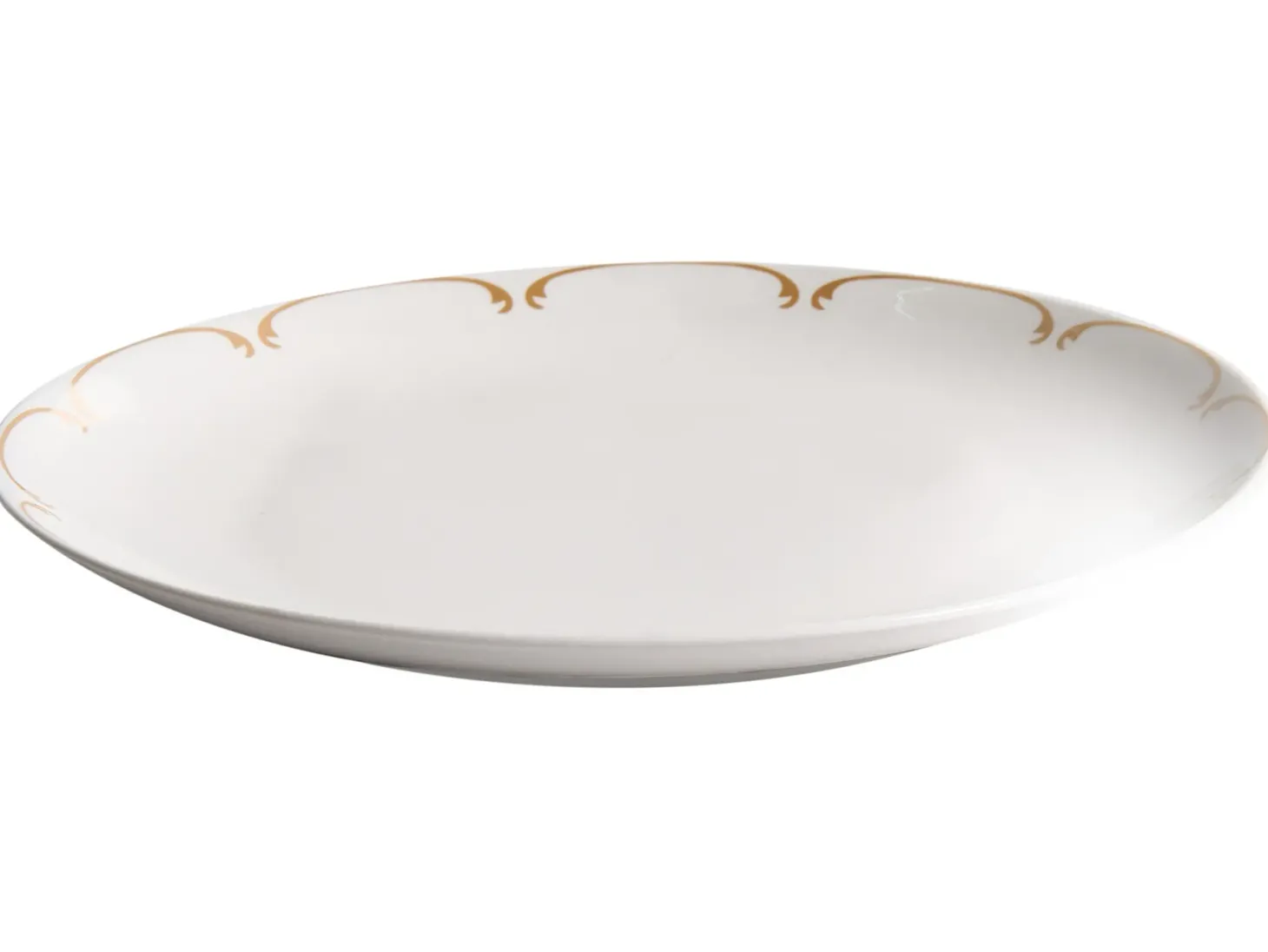 Zastawa stołowa 12-częściowa CHAROLI Porcelana Biały/ złoty