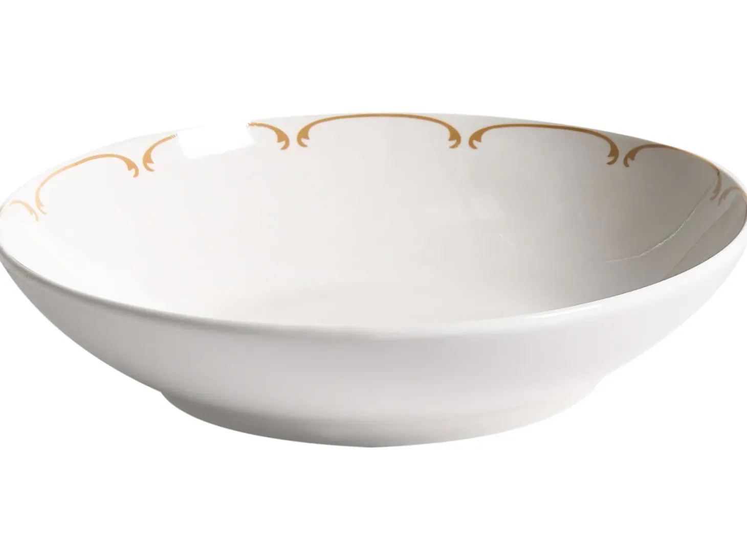 Zastawa stołowa 12-częściowa CHAROLI Porcelana Biały/ złoty