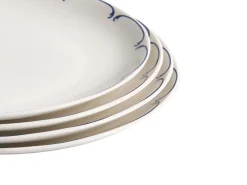 Zastawa stołowa 24-częściowa CHAROLI Porcelana Biały/ niebieski