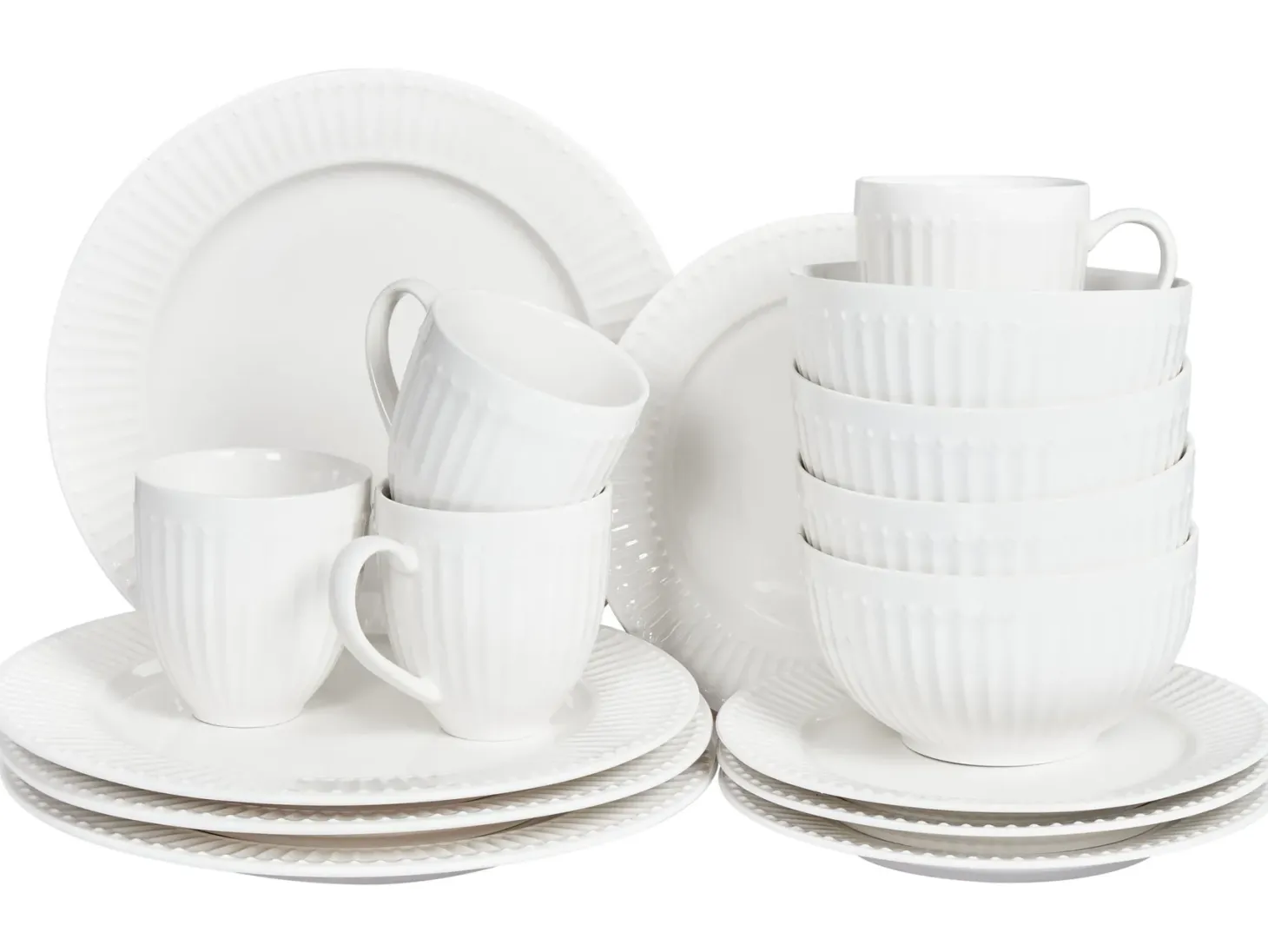 Zastawa stołowa 16-częściowa COWSLIP Porcelana Biały