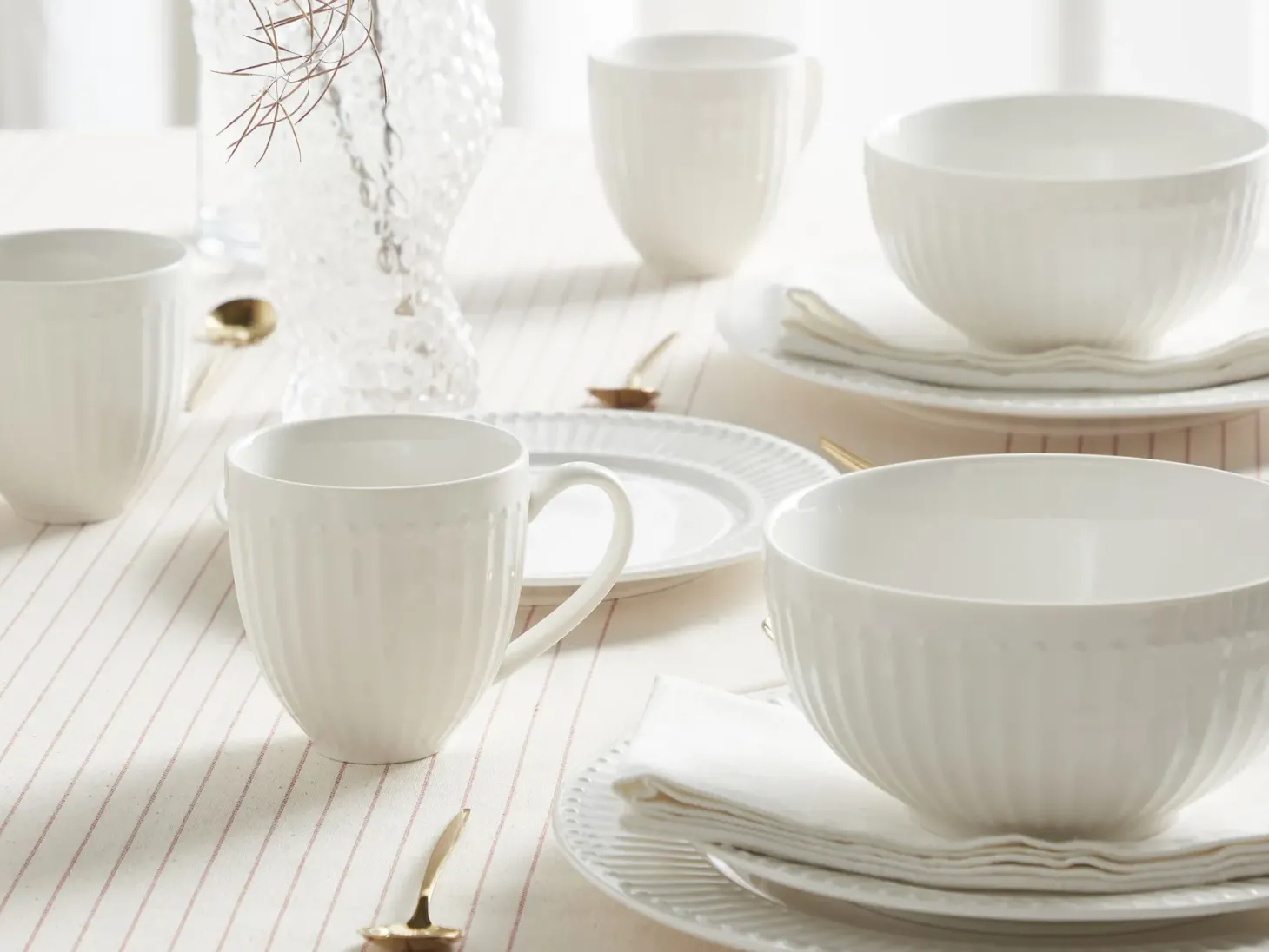 Zastawa stołowa 16-częściowa COWSLIP Porcelana Biały