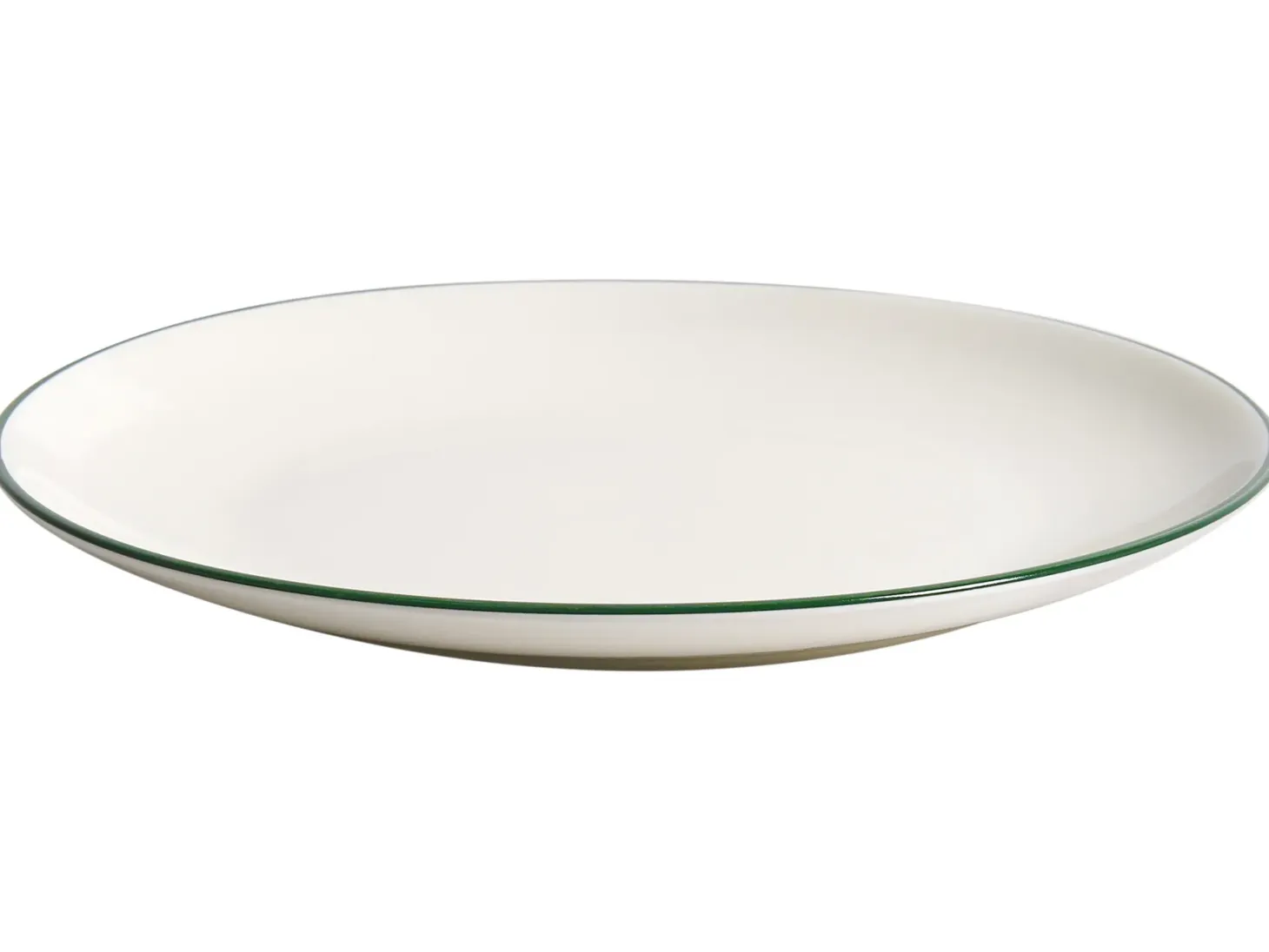 Zastawa stołowa 12-częściowa CUMIN Porcelana Złamana biel/ zielony