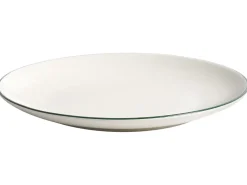 Zastawa stołowa 12-częściowa CUMIN Porcelana Złamana biel/ zielony