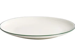 Zastawa stołowa 24-częściowa CUMIN Porcelana Złamana biel/ zielony