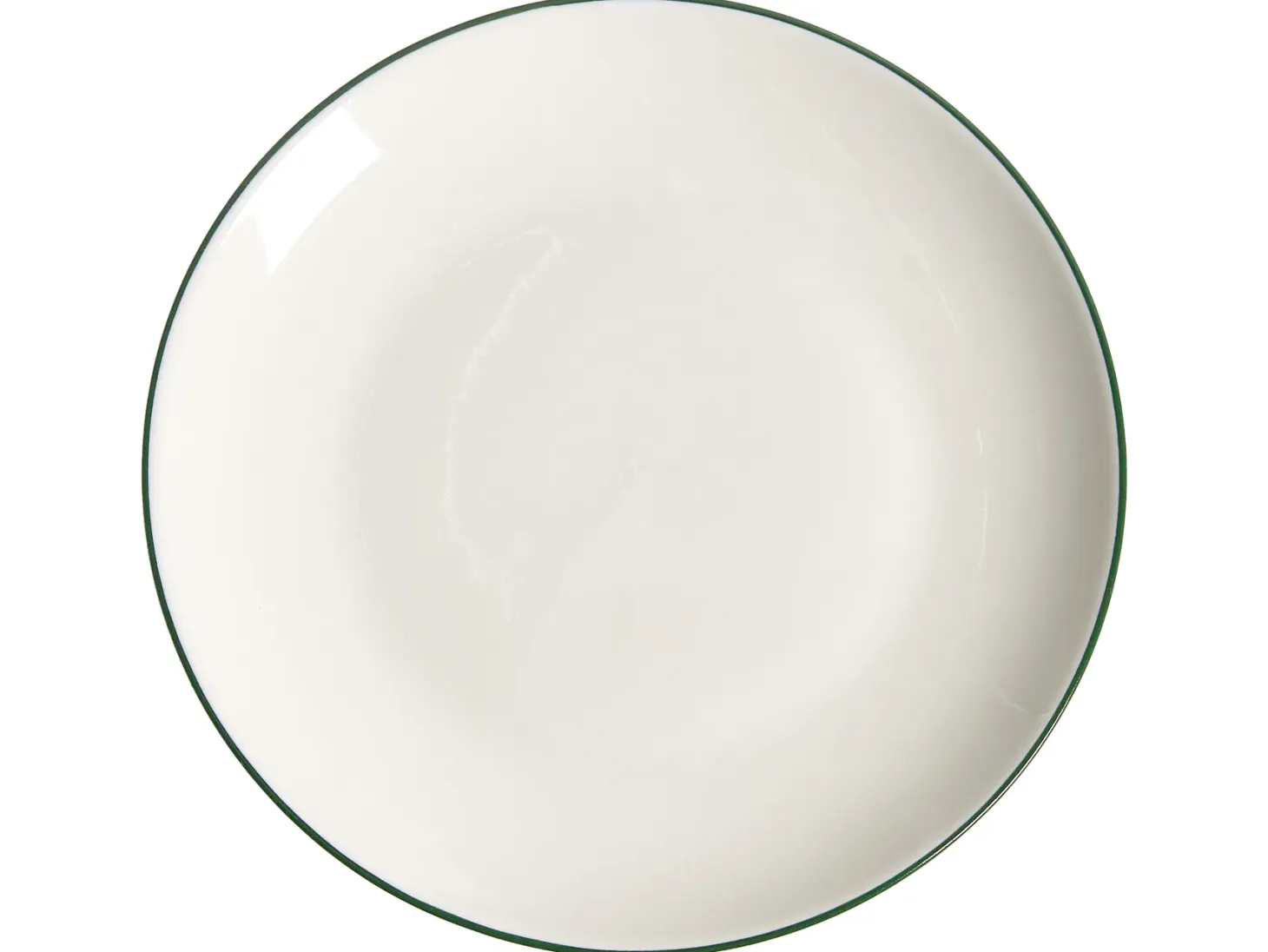 Zastawa stołowa 24-częściowa CUMIN Porcelana Złamana biel/ zielony