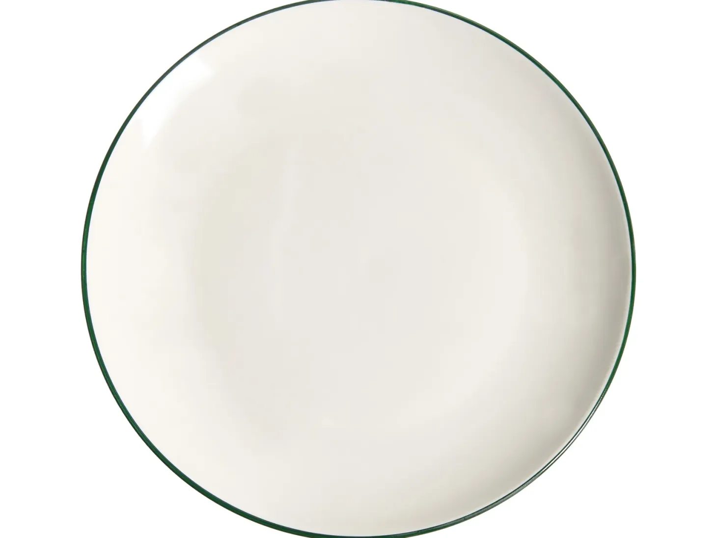 Zastawa stołowa 24-częściowa CUMIN Porcelana Złamana biel/ zielony