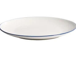 Zastawa stołowa 24-częściowa CUMIN Porcelana Złamana biel/ niebieski
