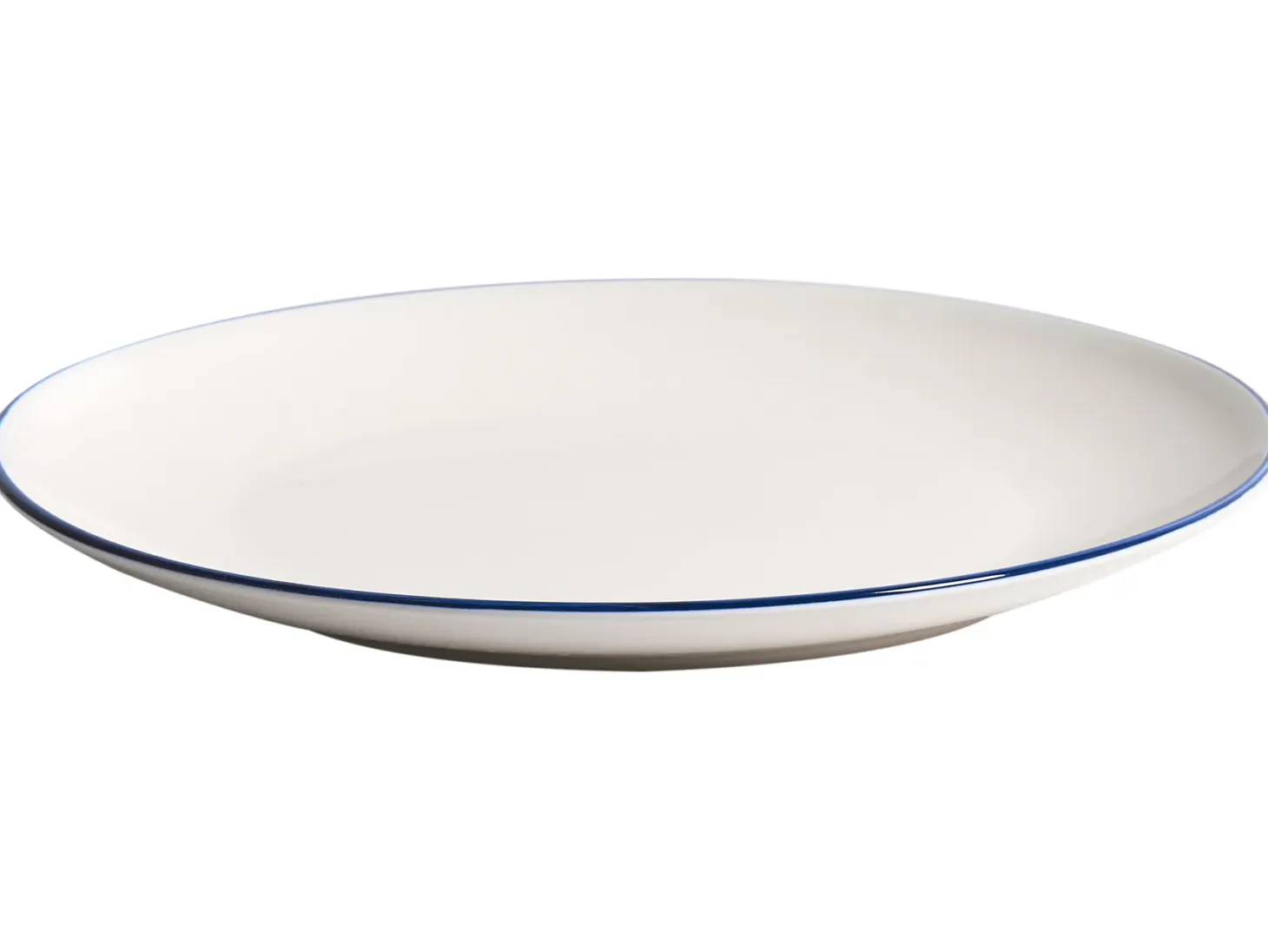 Zastawa stołowa 24-częściowa CUMIN Porcelana Złamana biel/ niebieski