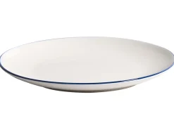 Zastawa stołowa 24-częściowa CUMIN Porcelana Złamana biel/ niebieski