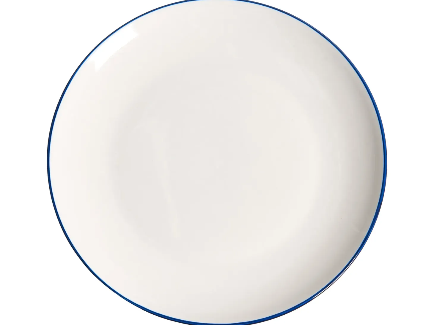 Zastawa stołowa 24-częściowa CUMIN Porcelana Złamana biel/ niebieski
