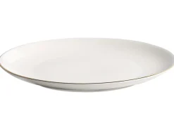 Zastawa stołowa 24-częściowa CUMIN Porcelana Złamana biel/ złoty