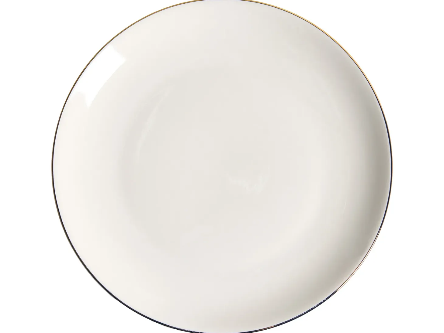 Zastawa stołowa 24-częściowa CUMIN Porcelana Złamana biel/ złoty