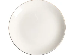 Zastawa stołowa 24-częściowa CUMIN Porcelana Złamana biel/ złoty