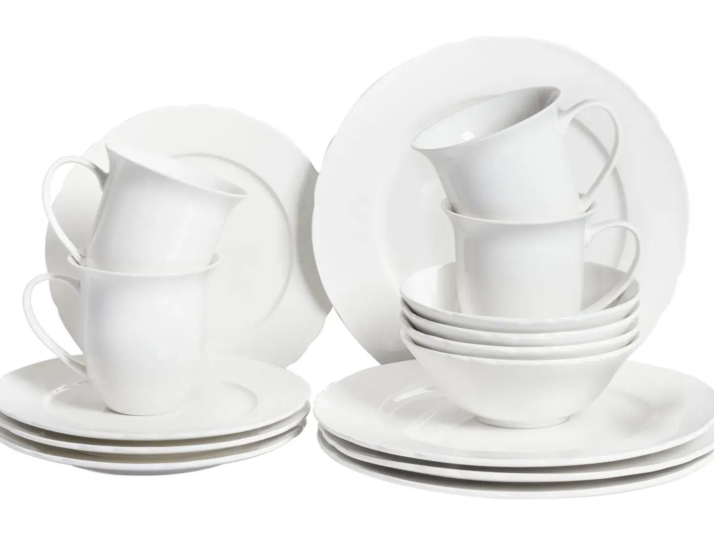 Zastawa stołowa 16-częściowa ELDERBERRY Porcelana Biały