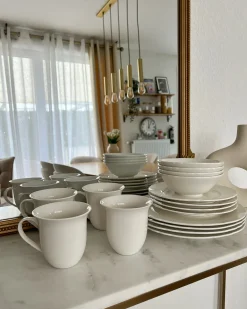 Zastawa stołowa 16-częściowa ELDERBERRY Porcelana Biały