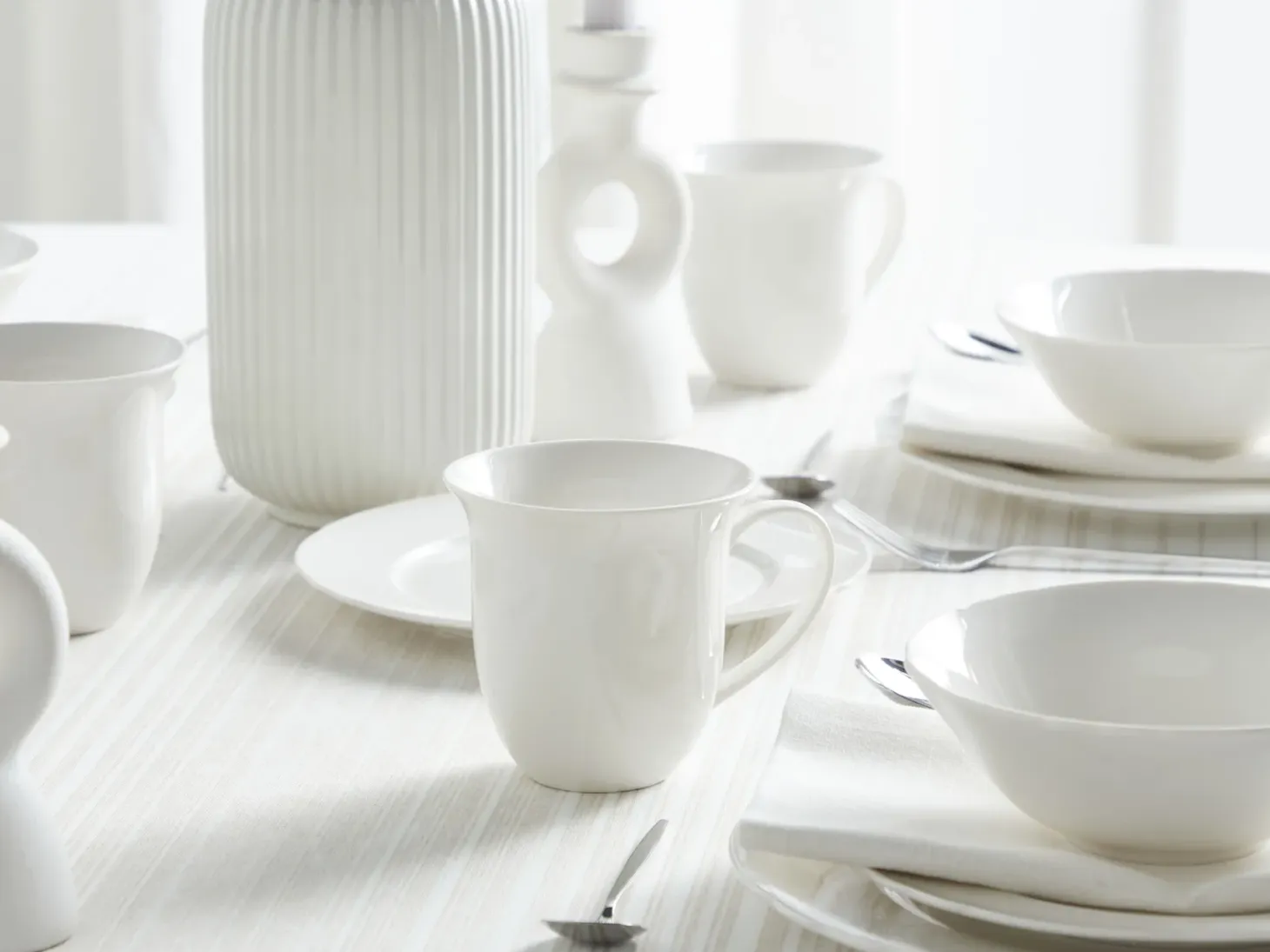 Zastawa stołowa 16-częściowa ELDERBERRY Porcelana Biały
